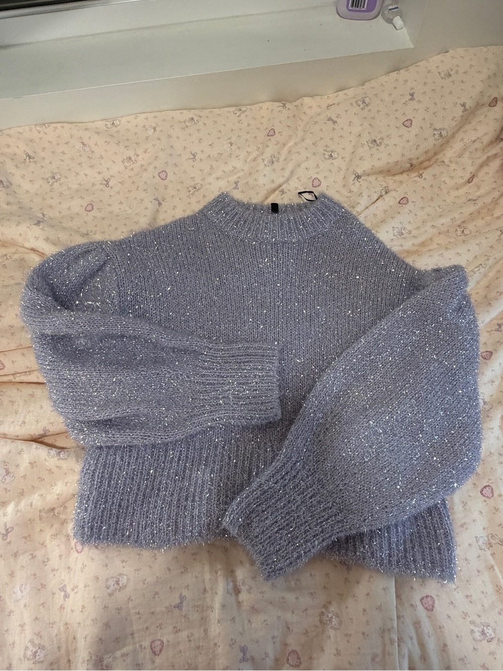 H&M Silver Sparkle Crewneck Sweater